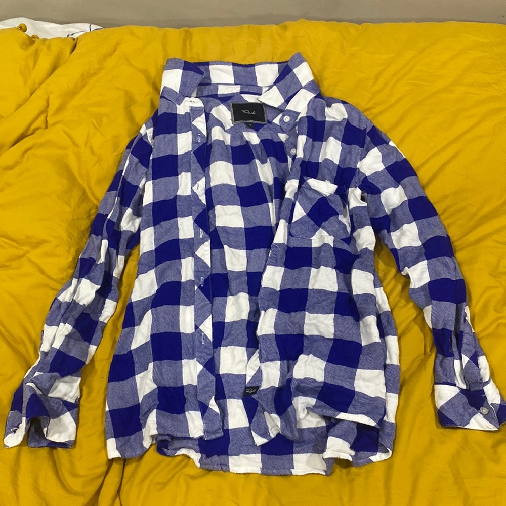 Bright blue flannel